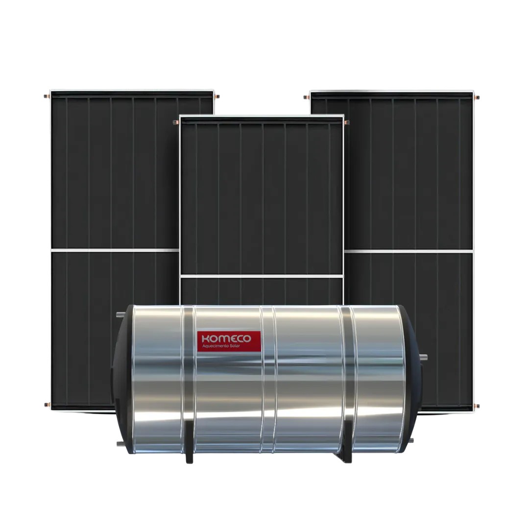 Kit Aquecimento Solar Água 500 Litros Baixa Pressão Inox 316